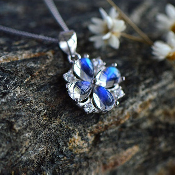 Moonstone Pendant Necklace June Birthstone Jewelry Sterling Silver Accessories Women elegant