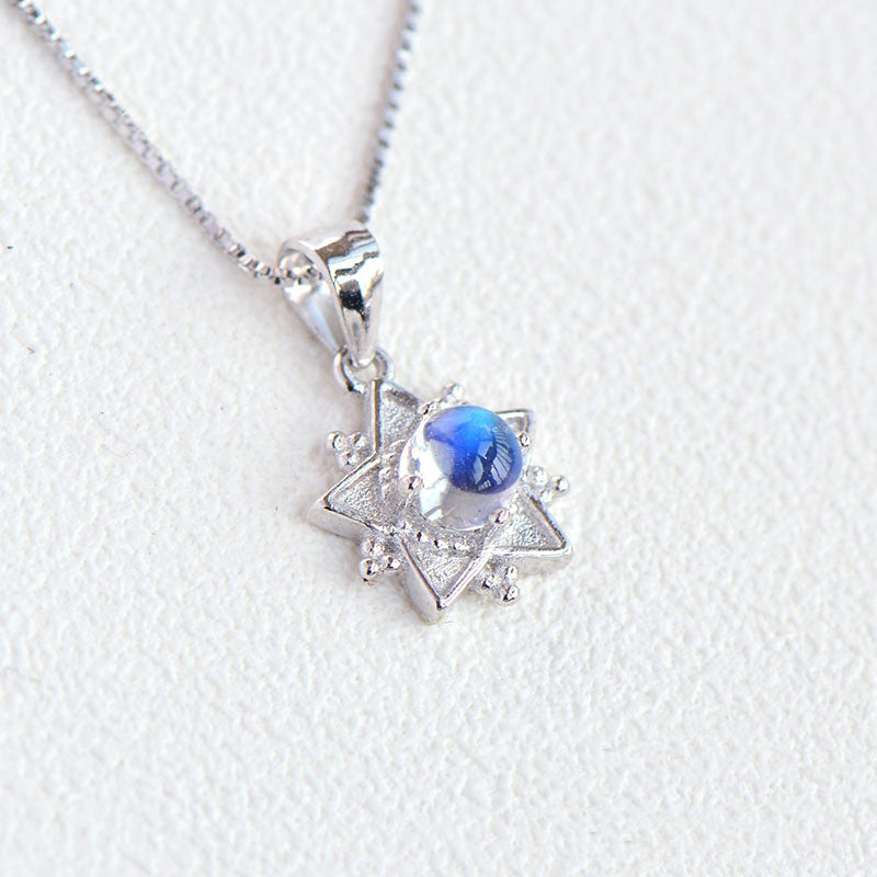 Moonstone Pendant Necklace June Birthstone Jewelry Sterling Silver Accessories Women