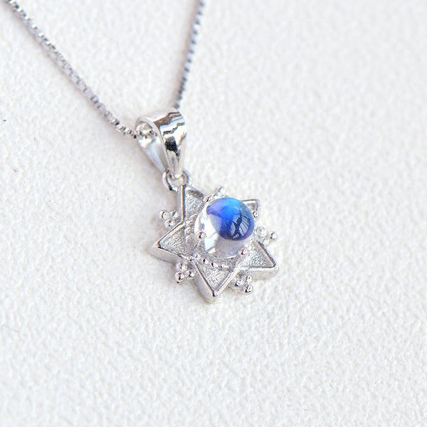 Moonstone Pendant Necklace June Birthstone Jewelry Sterling Silver Accessories Women