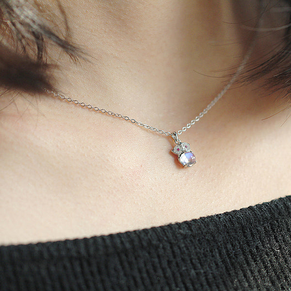 Moonstone Pendant Necklace Silver Handmade June Birthstone Gemstone Jewelry Women adorable