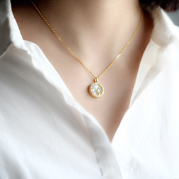 Moonstone Pendant Necklace Silver Handmade June Birthstone Gemstone Jewelry Women beautiful