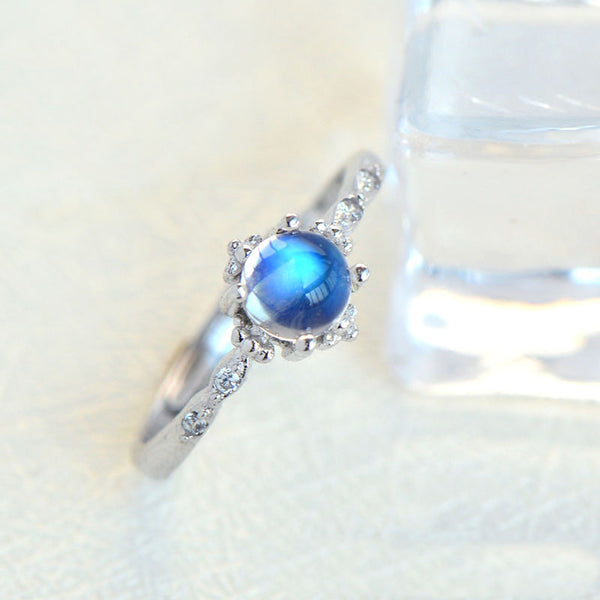 Moonstone Ring Gold Silver Engage Ring June Birthstone Women june birthstone