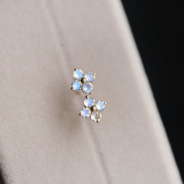Moonstone Stud Earrings Gold Jewelry Accessories Women beautiful
