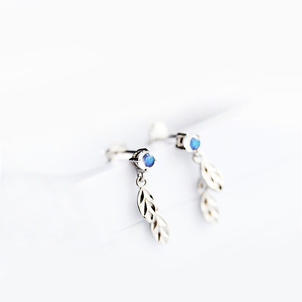 Moonstone Stud Earrings Gold Sterling Silver Jewelry Accessories Women adorable