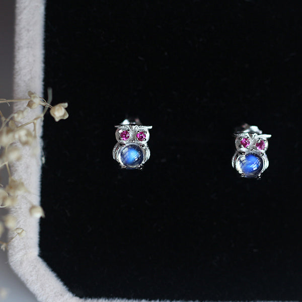Moonstone Stud Earrings Gold Sterling Silver Jewelry Accessories Women beautiful