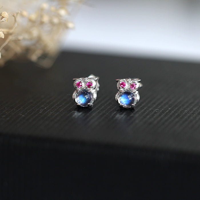 Moonstone Stud Earrings Gold Sterling Silver Jewelry Accessories Women