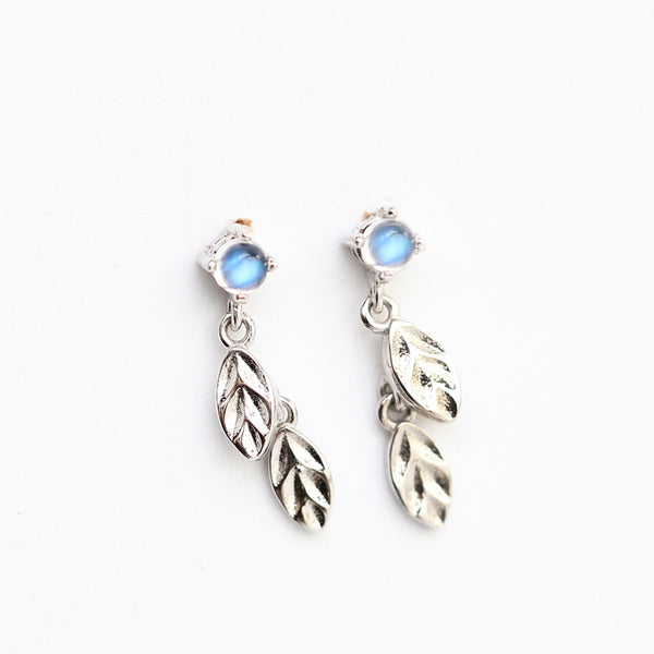 Moonstone Stud Earrings Gold Sterling Silver Jewelry Accessories Women