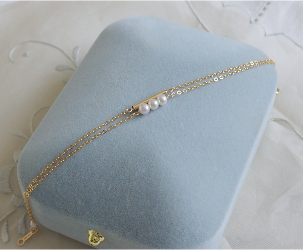 Nice Womens Freshwater Pearl Bracelet Gold Plated Bracelets For Her Affordable