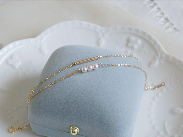 Nice Womens Freshwater Pearl Bracelet Gold Plated Bracelets For Her Quality