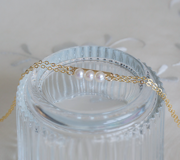 Nice Womens Freshwater Pearl Bracelet Gold Plated Bracelets For Her Stylish