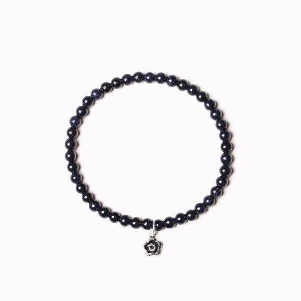 Obsidian Blue Sandstone Beaded Bracelets Handmade Gemstone Jewelry Accessories Women Men adorable beautiful