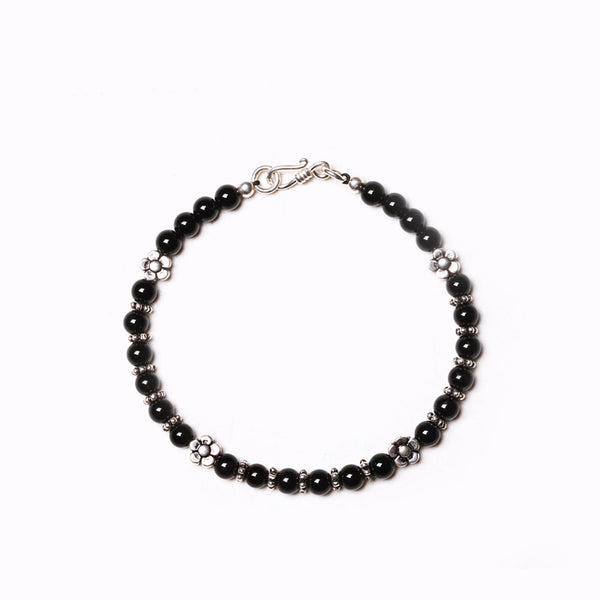 Obsidian Blue Sandstone Onyx Beaded Bracelets Handmade Gemstone Jewelry Accessories men women gift