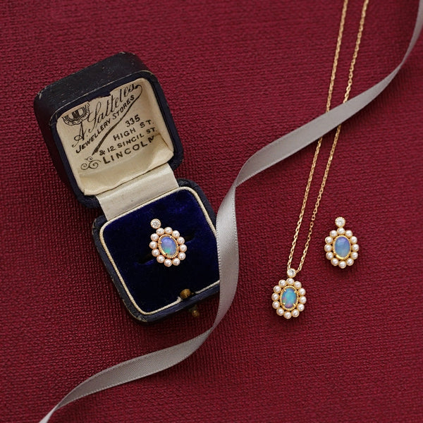 Opal Pearl Pendant Necklace Gold Sterling Silver Jewelry Accessories Women beautiful