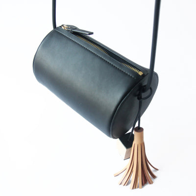 Original Womens Black Leather Crossbody Bags Leather Shoulder Bag Boutique