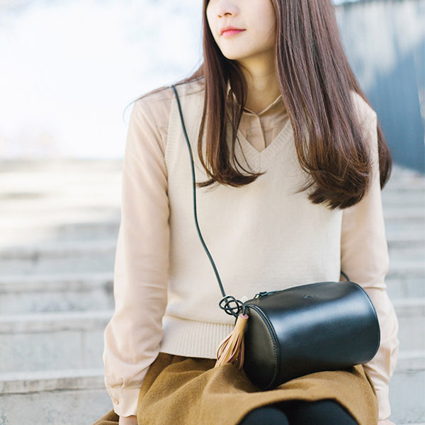 Original Womens Black Leather Crossbody Bags Leather Shoulder Bag designer