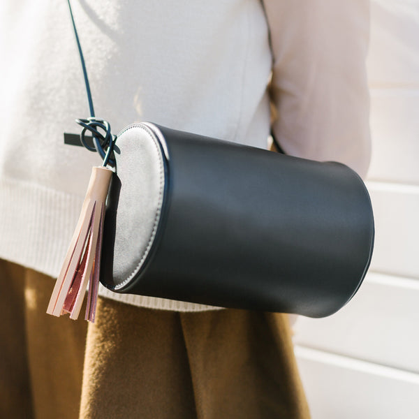 Original Womens Black Leather Crossbody Bags Leather Shoulder Bag
