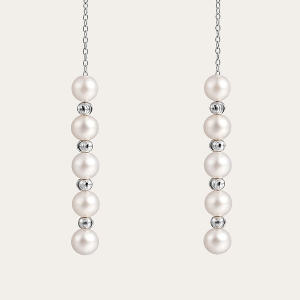 Pearl Dangle Earrings Silver Jewelry Accessories Gifts Women