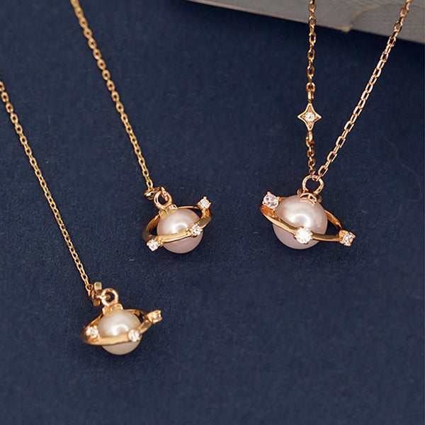 Pearl Pendant Necklace Gold Sterling Silver Jewelry Accessories Women cool