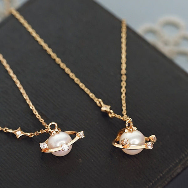Pearl Pendant Necklace Gold Sterling Silver Jewelry Accessories Women cute