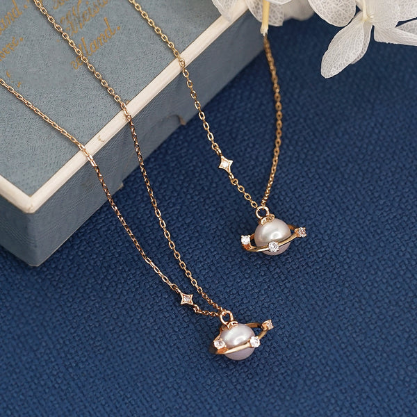 Pearl Pendant Necklace Gold Sterling Silver Jewelry Accessories Women
