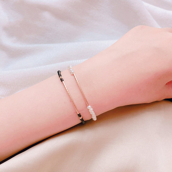 Pearl Spinel Bead Bracelet Gold Jewelry Women chic