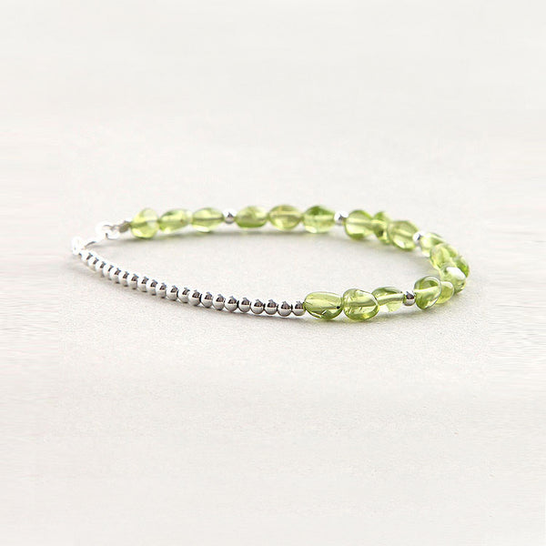 Peridot Beads Bracelets August Birthstone Handmade Gemstone Jewelry Accessories Gift for Women Unique