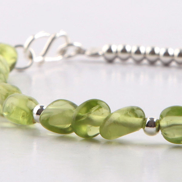 Peridot Bead Bracelets August Birthstone Handmade Gemstone Jewelry Accessories for Women