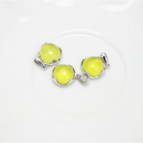 Prehnite Pendant Necklace Silver Gemstone Jewelry Accessories Women girls