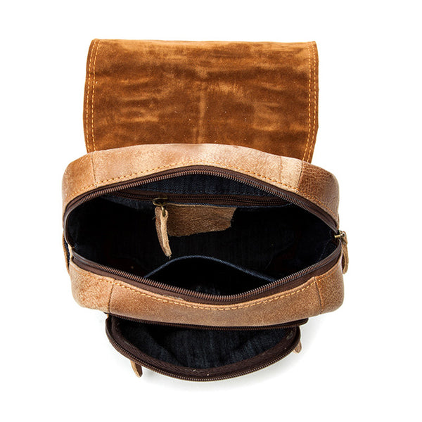 Quality Womens Small Brown Leather Backpack Purse Bags Backpacks for Women Affordable