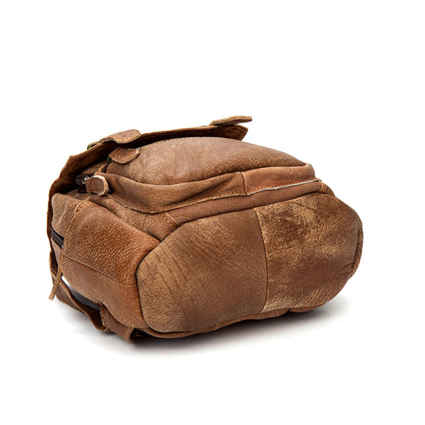 Quality Womens Small Brown Leather Backpack Purse Bags Backpacks for Women Beautiful