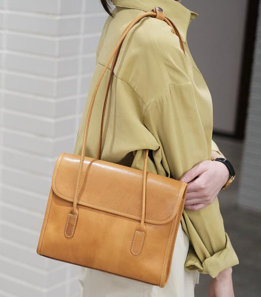 Quilted Ladies Beige Leather Over The Shoulder Bag Leather Handbags For Women Affordable