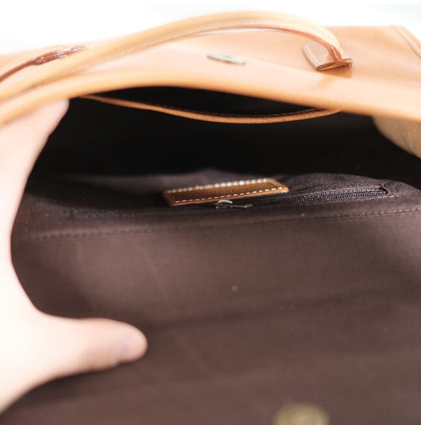 Quilted Ladies Beige Leather Over The Shoulder Bag Leather Handbags For Women Inside