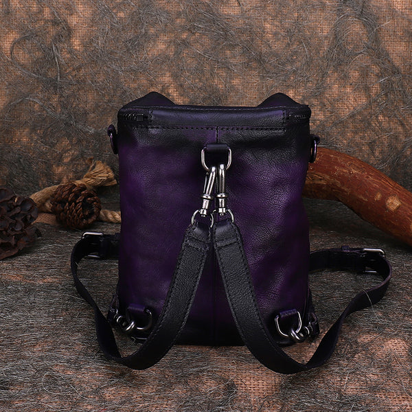 Quilted Ladies Small Leather Sling Backpack Purse Rucksack For Women Affordable