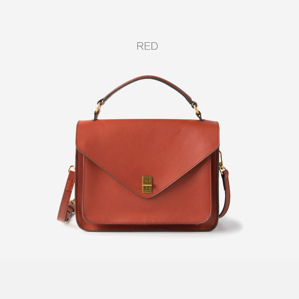 Womens Blue Leather Satchel Bag Crossbody Bags Purses for Women