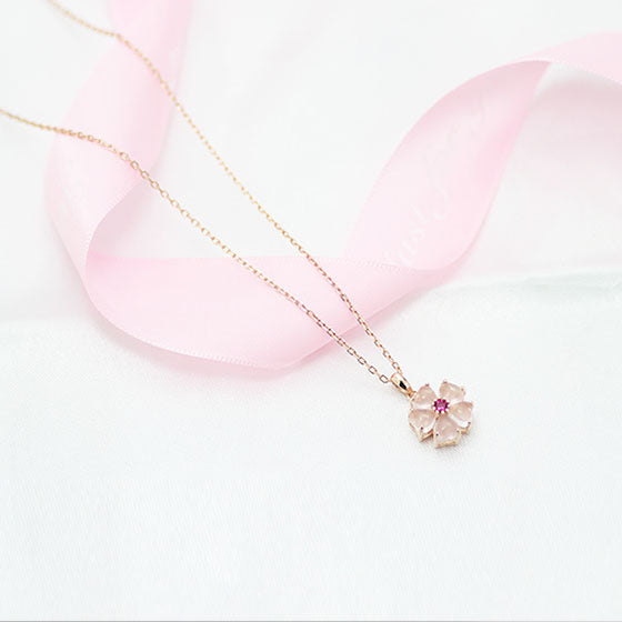Rose Quartz Crystal Pendant Necklace Gold Silver Gemstone Jewelry Accessories Women beautiful