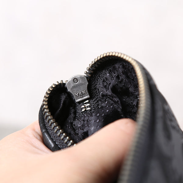 Sheep Nappa Pressed Wallets Soft Leather Coin Purse Card Wallet Women Men Minimalism