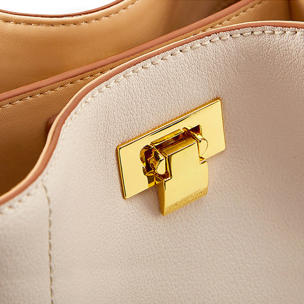 Silk Scarf Womens Leather Tote Bag Handbags Shoulder Bag for Women Details