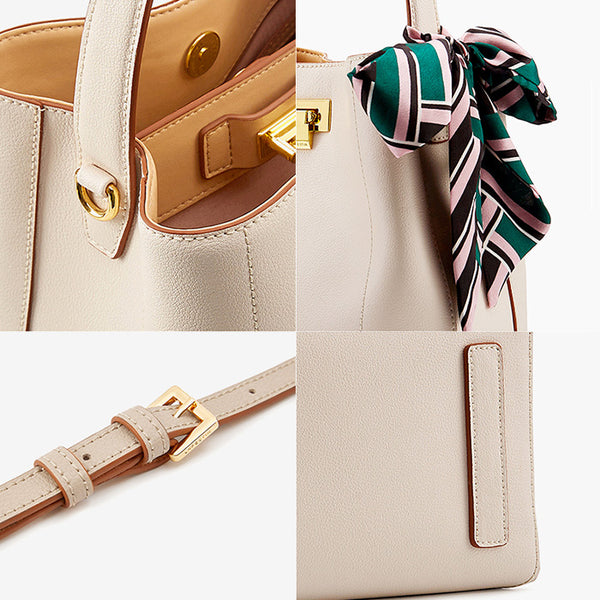 Silk Scarf Womens Leather Tote Bag Handbags Shoulder Bag for Women designer