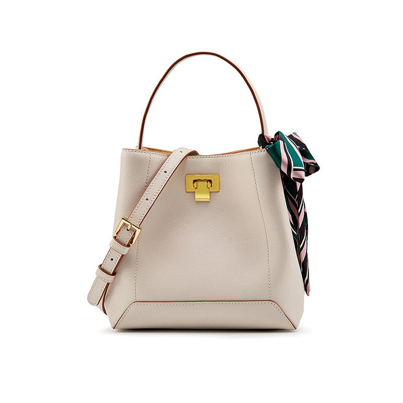 Silk Scarf Womens Leather Tote Bag Handbags Shoulder Bag for Women gift