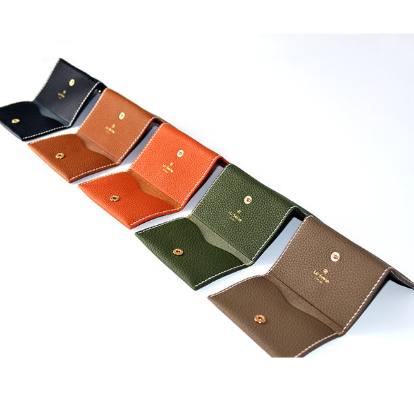 Slim Leather Womens Card Wallet Purse Handmade Clutch for Women chic