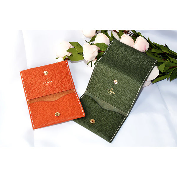 Slim Leather Womens Card Wallet Purse Handmade Clutch for Women cool