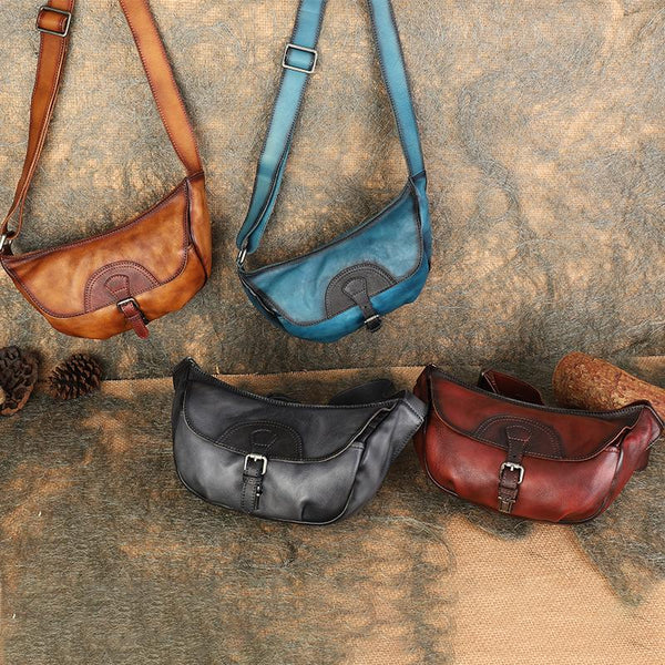 Small Cowhide Leather Crossbody Purse Shoulder Strap Bag For Women Beautiful
