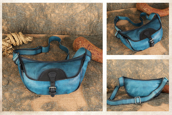 Small Cowhide Leather Crossbody Purse Shoulder Strap Bag For Women Cute