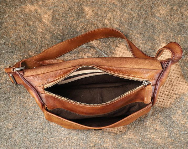 Small Cowhide Leather Crossbody Purse Shoulder Strap Bag For Women Funky