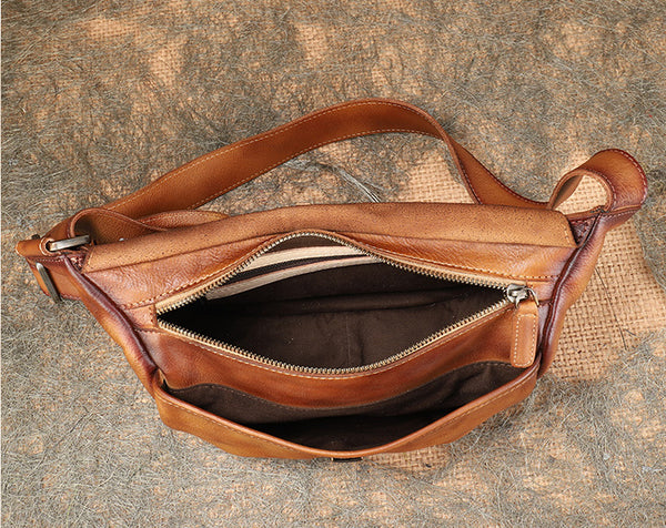 Small Cowhide Leather Crossbody Purse Shoulder Strap Bag For Women Funky