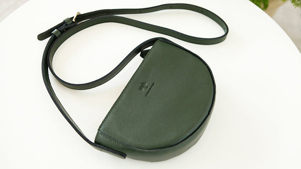 Small Half Round Leather Crossbody Purse Sling Bag For Women Latest