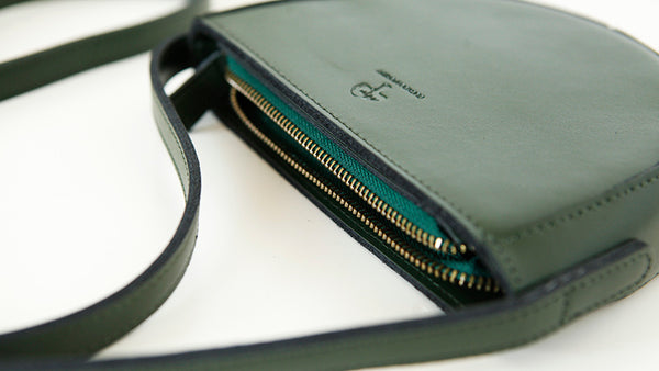 Small Half Round Leather Crossbody Purse Sling Bag For Women Original