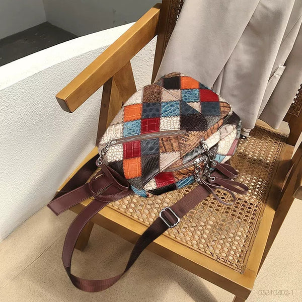 Small Ladies Boho Backpack Bag Leather Rucksack For Women Badass