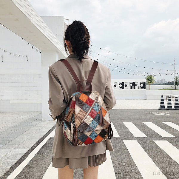 Small Ladies Boho Backpack Bag Leather Rucksack For Women Beautiful