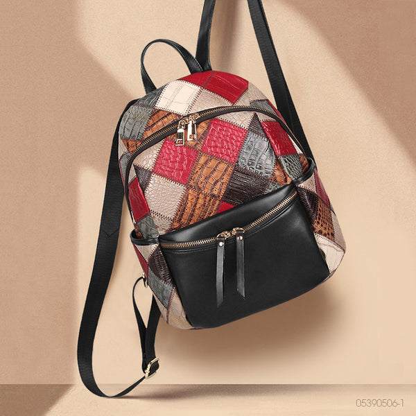Small Ladies Boho Leather Backpack Purse Leather Rucksack For Women Fashion